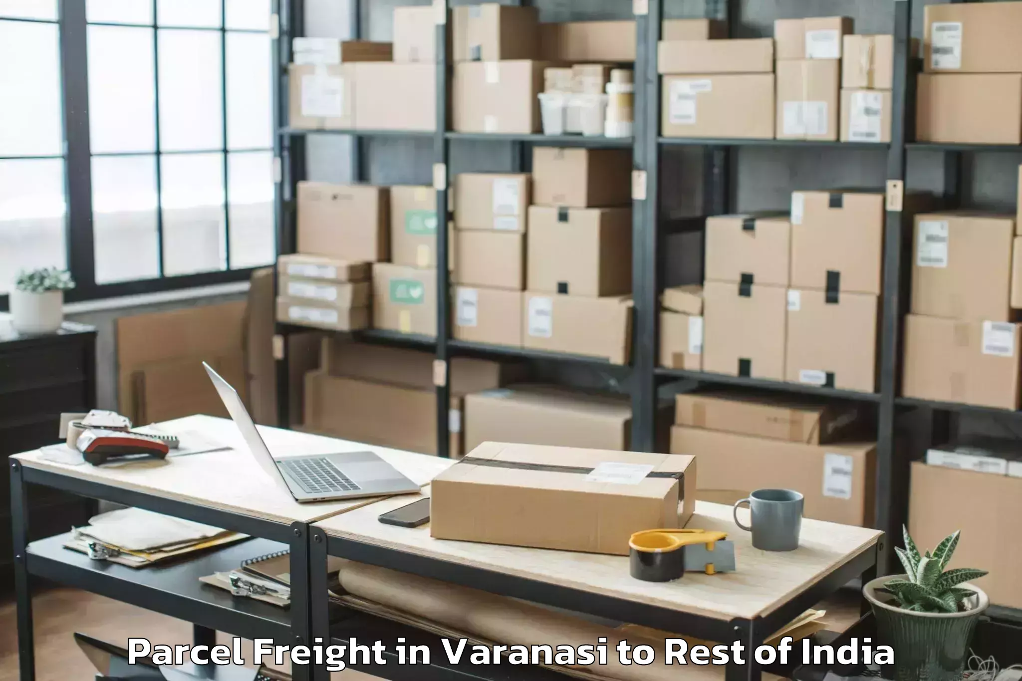 Top Varanasi to Malarna Dungar Parcel Freight Available